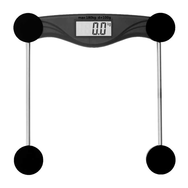 ESPIEL Ζυγαριά Μπάνιου Αυτόματη Γυάλινη Μαύρη-Διάφανη ESPIEL 30,5x31x3εκ. SCH6M732585 (Υλικό: Γυαλί, Χρώμα: Μαύρο) - ESPIEL - SCH6M732585