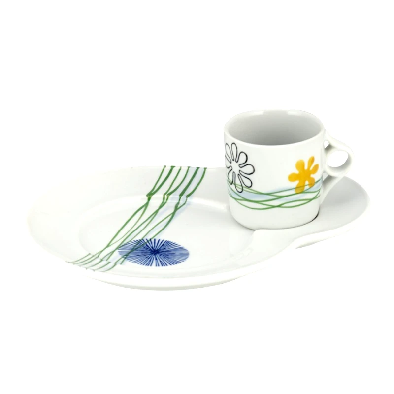 WM COLLECTION Σετ 2τμχ Πιάτο 20εκ. Με Κούπα 200ml Πορσελάνης WM Collection N1007/8191 (Υλικό: Πορσελάνη) - WM COLLECTION - N1007/8191