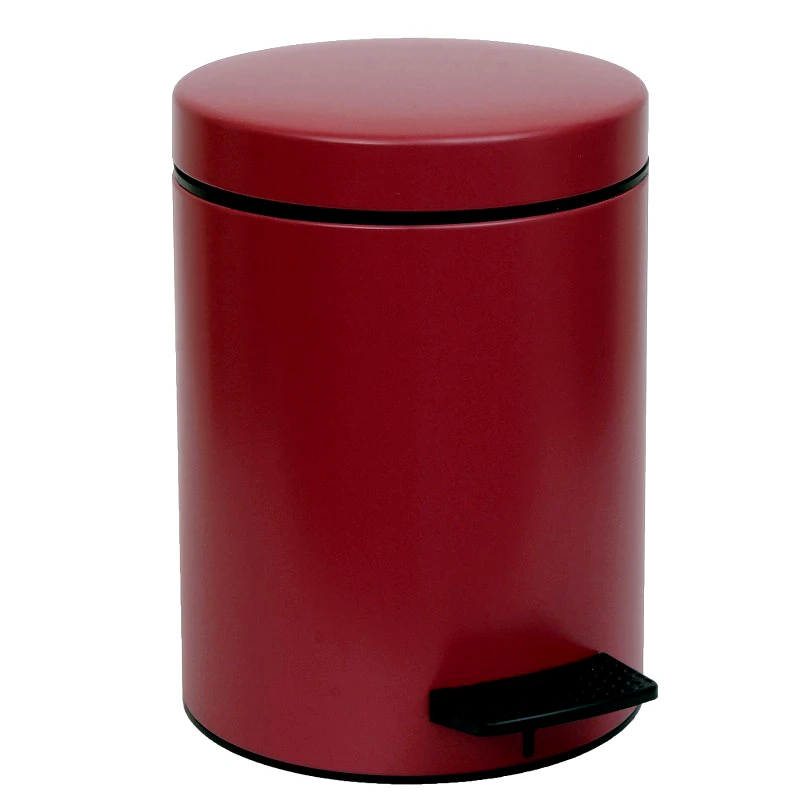 Pam & Co Καλάθι Απορριμμάτων 8lt Inox Pam & Co 23x32εκ. 08-500-153 (Χρώμα: Μπορντώ , Υλικό: Inox) - Pam & Co - 08-500-153