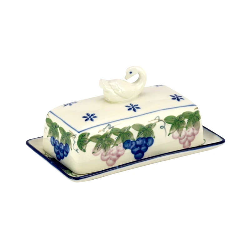 WM COLLECTION Βουτυριέρα Πυρίμαχη Πορσελάνης WM Collection 21x12εκ. N170/98B (Υλικό: Πορσελάνη) - WM COLLECTION - N170/98B