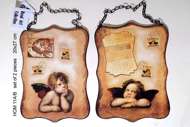 Royal Art Collection Σετ 2τμχ Διακοσμητικά Καδράκια Μεταλλικά Royal Art 20x27εκ. HOM11A/B (Υλικό: Μεταλλικό) - Royal Art Collection - HOM11A/B