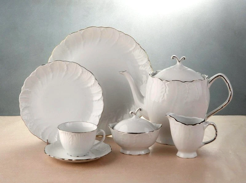 CRYSPO TRIO Σετ Τσαγιού 9τμχ Πορσελάνης Jasmine Platin CRYSPO TRIO 29.001.31 (Υλικό: Πορσελάνη) - CRYSPO TRIO - 29.001.31