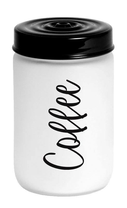 VELTIHOME Δοχείο Για Καφέ Γυάλινο Λευκό 660ml Veltihome Ice 17244 (Υλικό: Γυαλί, Χρώμα: Λευκό) - VELTIHOME - 17244-coffee