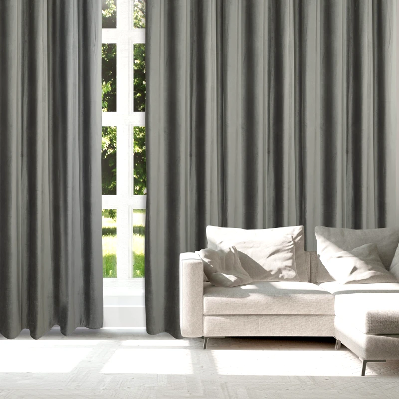 Das Home Κουρτίνα Υψηλής Σκίασης Με Τρουκς Polyester 140x270εκ. Curtain Line 2230 Γκρι Das Home (Ύφασμα: Polyester, Χρώμα: Γκρι) - Das Home - 420142702230