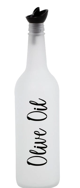 VELTIHOME Φιάλη Για Λάδι Γυάλινη Λευκή 750ml Veltihome Ice 17344 (Υλικό: Γυαλί, Χρώμα: Λευκό) - VELTIHOME - 17344-olive