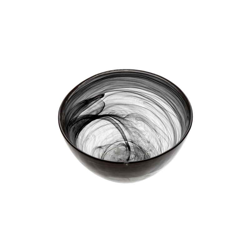 ESPIEL Μπωλ Σερβιρίσματος Γυάλινο Μαύρο Atlas ESPIEL 15x8εκ. HOR1330K6 (Σετ 6 Τεμάχια) (Υλικό: Γυαλί, Χρώμα: Μαύρο) - ESPIEL - HOR1330K6