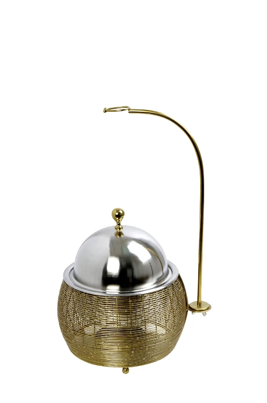 ESPIEL Επιτραπέζιο Θερμαινόμενο Σκεύος Χρυσό Chaffing Dish Gel Wax ESPIEL 30x30x33-55εκ.-2,5lt TAF117 (Υλικό: Ανοξείδωτο, Χρώμα: Χρυσό ) - ESPIEL - TAF117