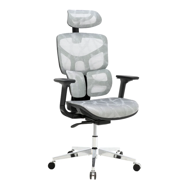 PAKO WORLD Καρέκλα γραφείου διευθυντή Karlo pakoworld λευκό-μαύρο mesh ύφασμα 72x70x112εκ - PAKO WORLD - 033-000021