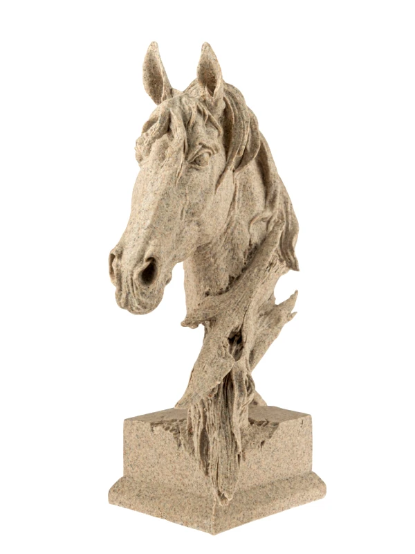 ZEN COLLECTION Διακοσμητική Προτομή Αλόγου Polyester Μπεζ 25,5x14,2x40εκ. Zen Collection 25.21.51528 (Υλικό: Polyester, Χρώμα: Μπεζ) - ZEN COLLECTION - 25.21.51528