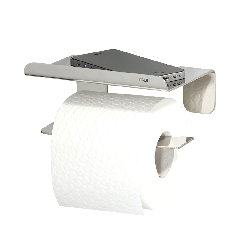 TIGER Χαρτοθήκη Επιτοίχια Ανοξείδωτη 16x10,3x7,6εκ. Colar Inox Tiger 1314230346 (Υλικό: Ανοξείδωτο) - TIGER - sl-1314230346