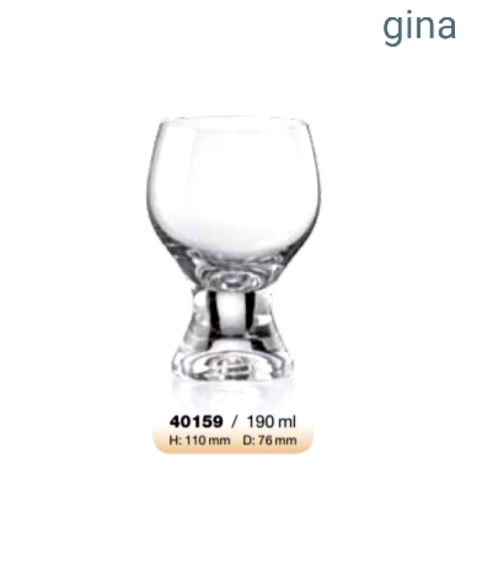AB Σετ 6τμχ Ποτήρι Τσεχίας Gina 190ml (Χρώμα: Διάφανο , Υλικό: Κρυσταλλίνη, Μέγεθος: Σωλήνας) - AB - 6-gina-190