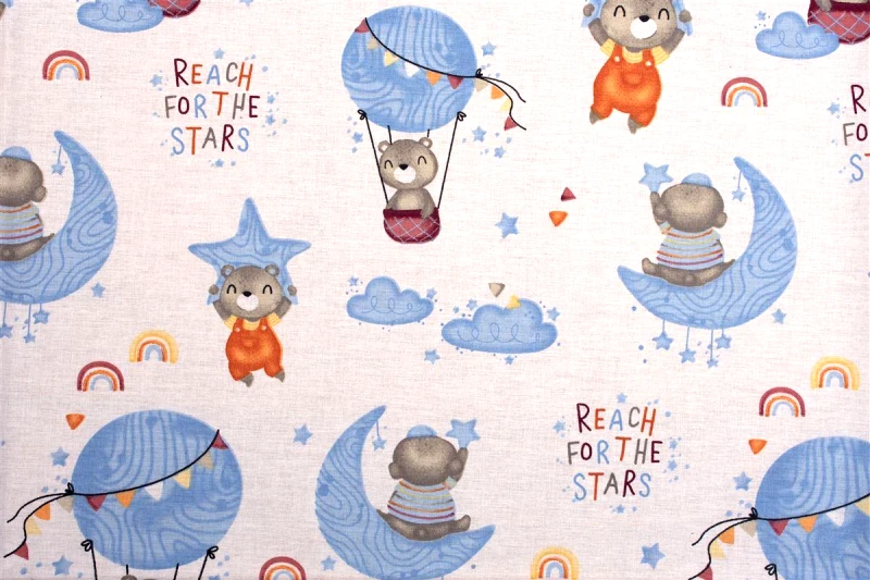 DimCol Πάνα Χασές Bebe Βαμβακερή 80x80εκ. Reach The Stars 191 Sky Blue DimCol (Ύφασμα: Βαμβάκι 100%, Χρώμα: Γαλάζιο ) - DimCol - 1914513610819182