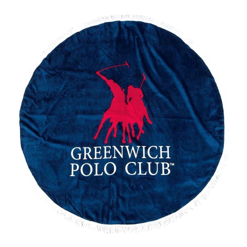 Greenwich Polo Club Πετσέτα Θαλάσσης Στρογγυλή Βαμβακερή 160εκ. Essential 2824 Greenwich Polo Club (Ύφασμα: Βαμβάκι 100%, Χρώμα: Μπλε) - Greenwich Polo Club - 267160002824