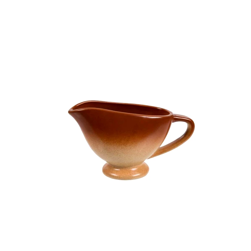 Art Et Lumiere Σαλτσιέρα Διόνυσος Πυραντοχής Πορσελάνης Καφέ-Μπεζ Art Et Lumiere 140ml 09143 (Σετ 2 Τεμάχια) (Υλικό: Πορσελάνη, Χρώμα: Καφέ) - Art Et Lumiere - lumiere_09143