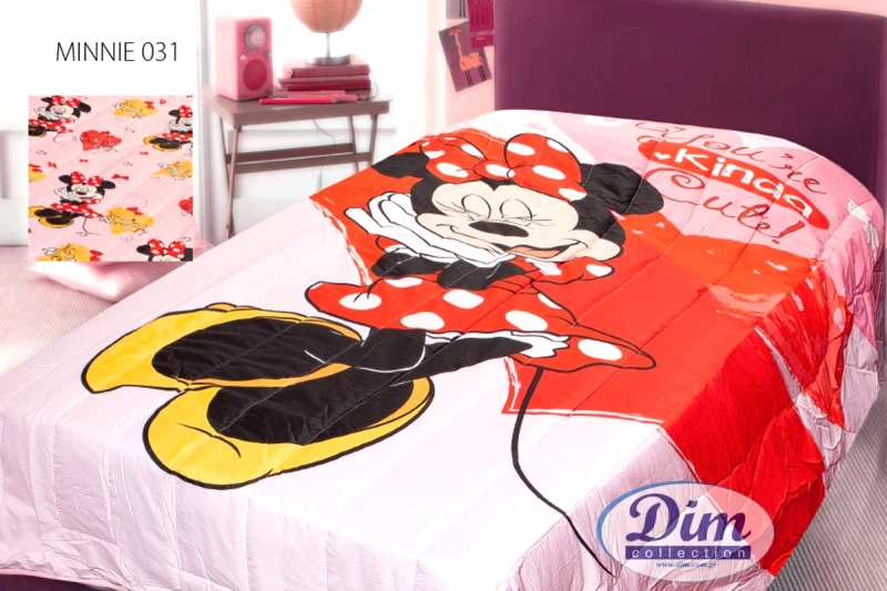 Disney Πάπλωμα Διπλής Όψεως Μονό 160x250εκ. Minnie 031 Digital Print Disney Dimcol (Χρώμα: Λευκό) - Disney - 2121535301103199