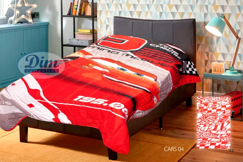 Disney Πάπλωμα Διπλής Όψεως Μονό 160x250εκ. Cars 04 Digital Print Disney Dimcol (Χρώμα: Λευκό) - Disney - 2121535300400499