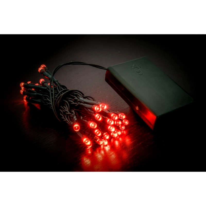 Iliadis Λαμπάκια Μπαταρίας 40 Led-2μ. Κόκκινο Σταθερό Φως iliadis 55468 (Σετ 4 Τεμάχια) - Iliadis - il_55468