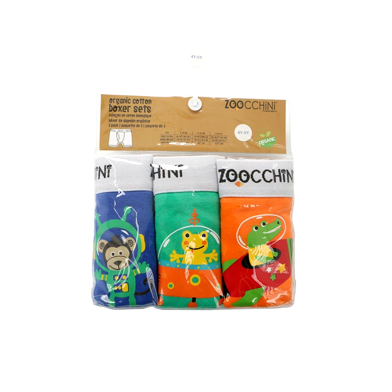 Zoocchini Boxer Shorts Σετ 3τμχ Οργανικά Βαμβακερά 5-6 Ετών Space Force Zoocchini ZOO13103-5-6Y (Ύφασμα: Βαμβάκι 100%, Μέγεθος: 5-6 Ετών) - Zoocchini - ZOO13103-5-6Y