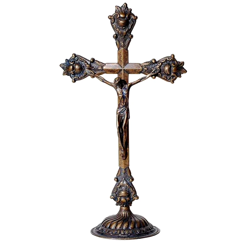 Royal Art Collection Διακοσμητικός Επιτραπέζιος Σταυρός Μπρούτζινος Royal Art 37εκ. STL1216BR (Υλικό: Μπρούτζινο) - Royal Art Collection - STL1216BR