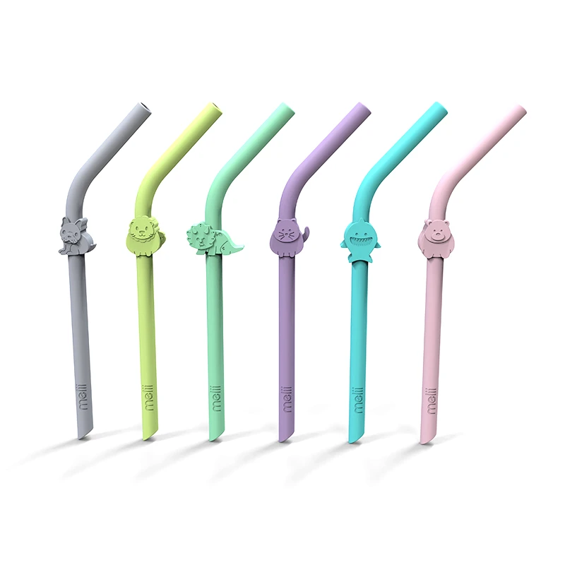 Melii Σετ 6τμχ Καλαμάκια Σιλικόνης Πολλαπλών Χρήσεων Melii MEL18100 (Υλικό: Σιλικόνη) - Melii - MEL18100