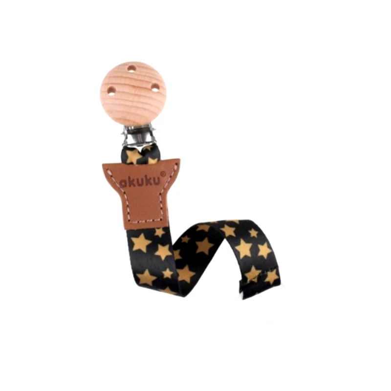 akuku Κλιπ Πιπίλας Ανθρακί Αστέρια akuku A0585 (Χρώμα: Ανθρακί) - akuku - A0585