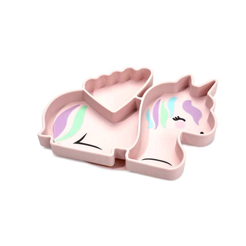 Melii Πιάτο Σιλικόνης Με Βεντούζα Unicorn Ροζ Melii MEL17300 (Υλικό: Σιλικόνη, Χρώμα: Ροζ) - Melii - MEL17300