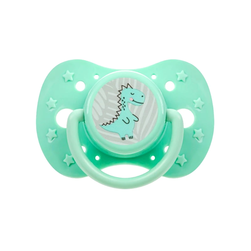 akuku Πιπίλα Σιλικόνης 6-12 Μηνών Dino Akuku A0588 (Υλικό: Σιλικόνη, Χρώμα: Πράσινο , Μέγεθος: 6-12 Μηνών) - akuku - A0588