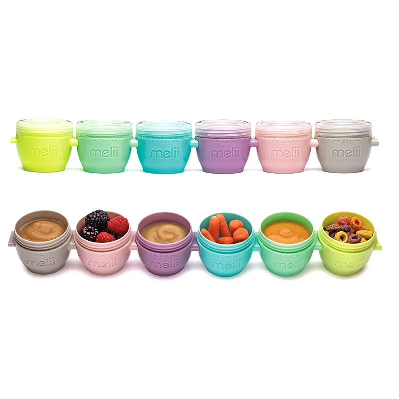 Melii Σετ 6τμχ Δοχεία Με Καπάκι Snap and Go Pods 59ml Melii MEL11000 (Υλικό: Πλαστικό) - Melii - MEL11000