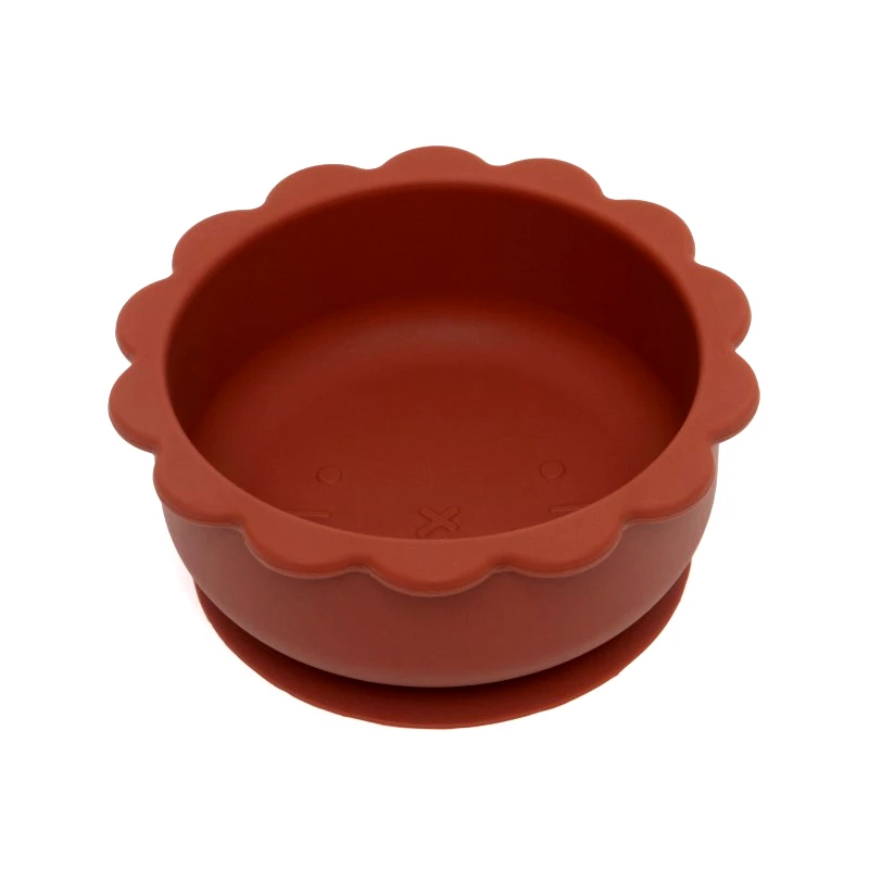 Petit Monkey Μπωλ Σιλικόνης Με Βεντούζα Lion Baked Clay 12x11x5εκ. Petit Monkey PTM-SB4 (Υλικό: Σιλικόνη, Χρώμα: Κεραμιδί ) - Petit Monkey - PTM-SB4