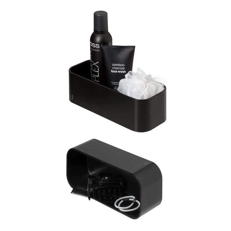 TIGER Ράφι Επιτοίχιο Πλαστικό Μαύρο 25x11x8εκ. Tiger 2-Store 1500010746 (Υλικό: Πλαστικό, Χρώμα: Μαύρο) - TIGER - sl-1500010746