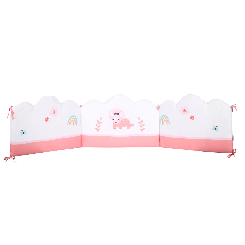 Das Baby Πάντα Κούνιας Microfiber 45x195εκ. Digital Print Fun 4936 Ροζ-Λευκό Das Baby (Ύφασμα: Microfiber, Χρώμα: Λευκό) - Das Baby - 600011104936