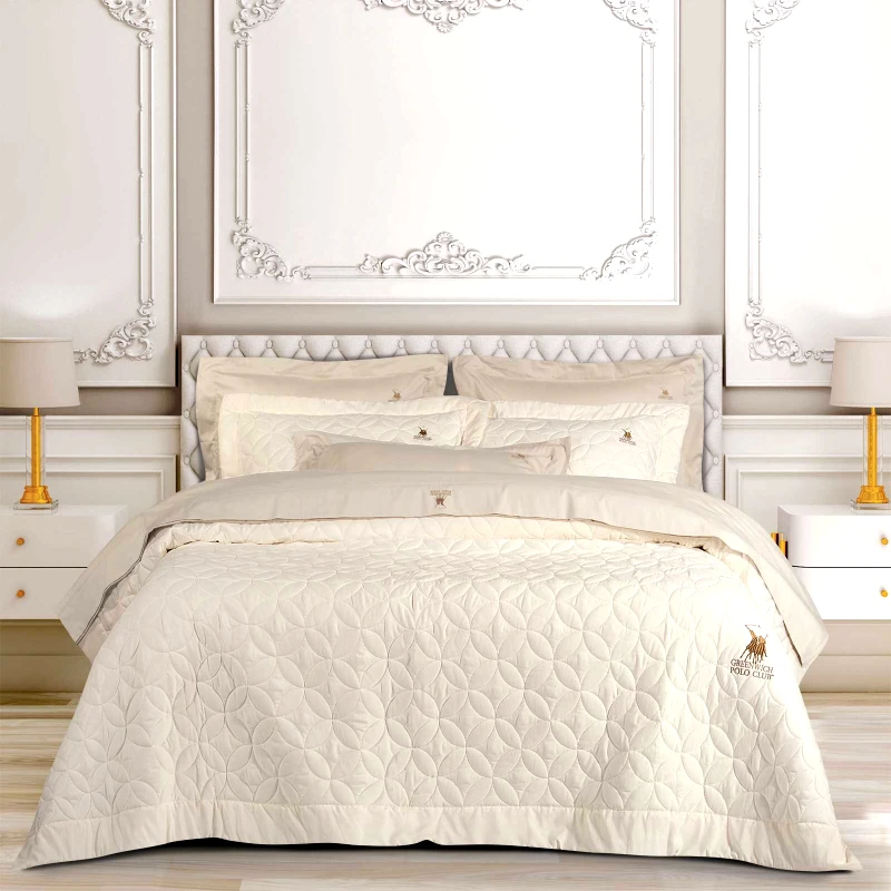 Greenwich Polo Club Κουβερλί Microfiber King 240x250εκ. Classic 2358 Εκρού Greenwich Polo Club (Ύφασμα: Microfiber, Χρώμα: Εκρού , Μέγεθος: King Size) - Greenwich Polo Club - 202000202358