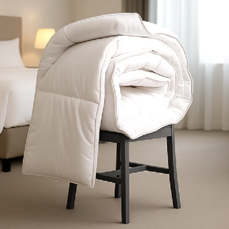 OEM Πάπλωμα All Seasons Satin Microfiber 260x240εκ. 400 GSM Λευκό 242420004418 (Σετ 4 Τεμάχια) (Ύφασμα: Microfiber, Χρώμα: Λευκό) - OEM - 242420004418