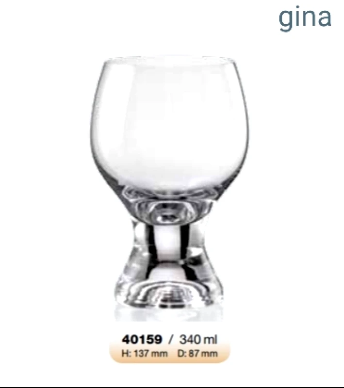 AB Σετ 6τμχ Ποτήρι Τσεχίας Gina 340ml (Υλικό: Γυαλί, Χρώμα: Διάφανο , Μέγεθος: Σωλήνας) - AB - 6-gina-340