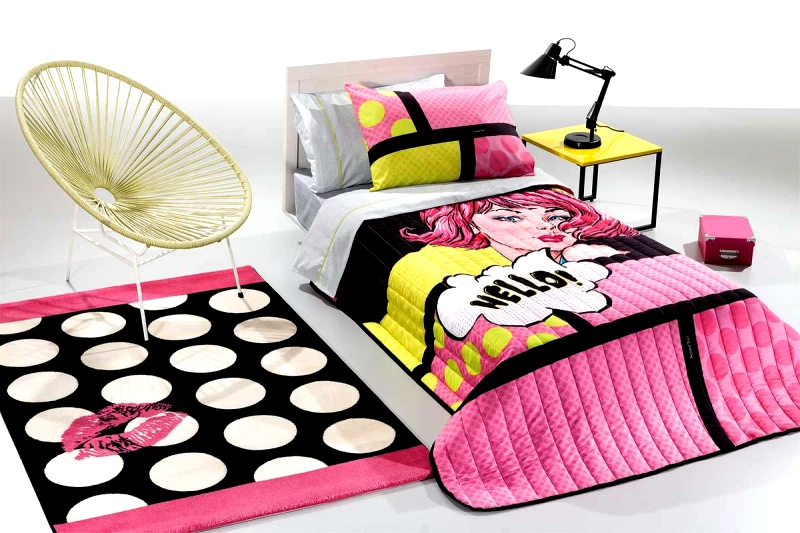 Saint Clair Πάπλωμα Microfiber Suede Μονό 160x220εκ. Pop Art Saint Clair (Ύφασμα: Microfiber) - Saint Clair - 5206480441820