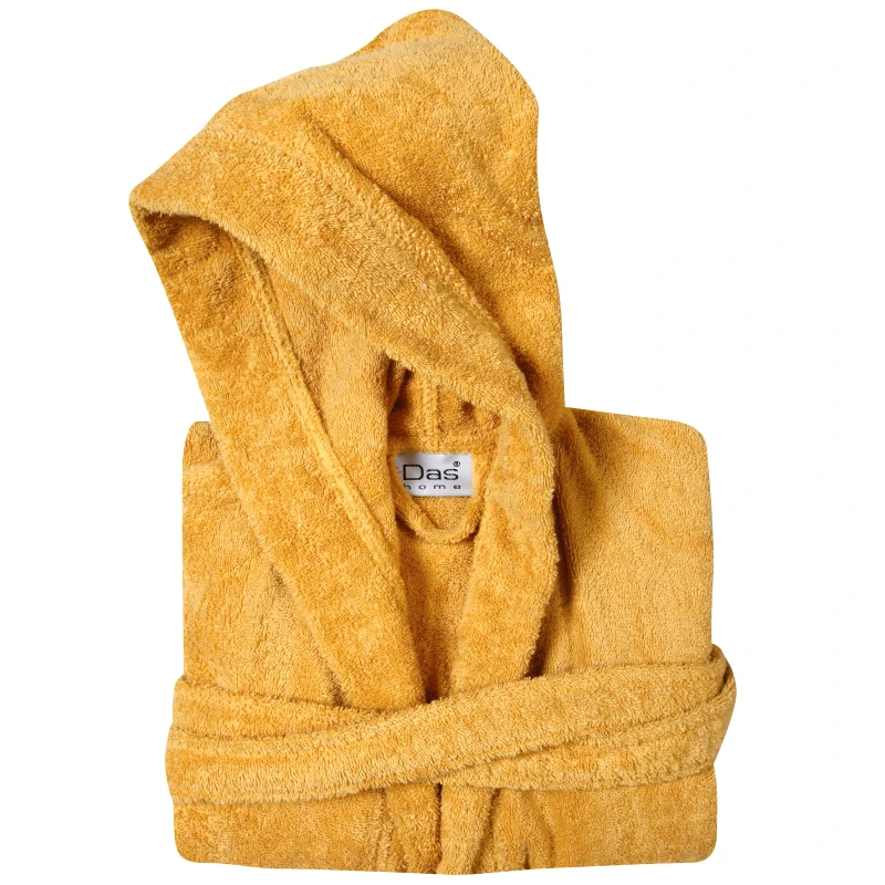 DAS KIDS Μπουρνούζι Παιδικό Βαμβακερό 10 Ετών Casual 5906 Ώχρα Das Kids (Ύφασμα: Βαμβάκι 100%, Χρώμα: Ώχρα, Μέγεθος: 10-12 Ετών) - DAS KIDS - 460181005906