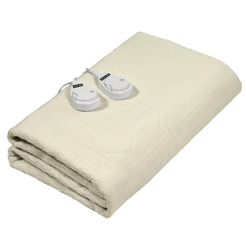 Das Home Ηλεκτρική Κουβέρτα Βαμβάκι-Polyester Υπέρδιπλη 170x155εκ. Comfort Εκρού 0488 Das Home (Ύφασμα: Βαμβάκι 100%, Χρώμα: Εκρού ) - Das Home - 420599170488
