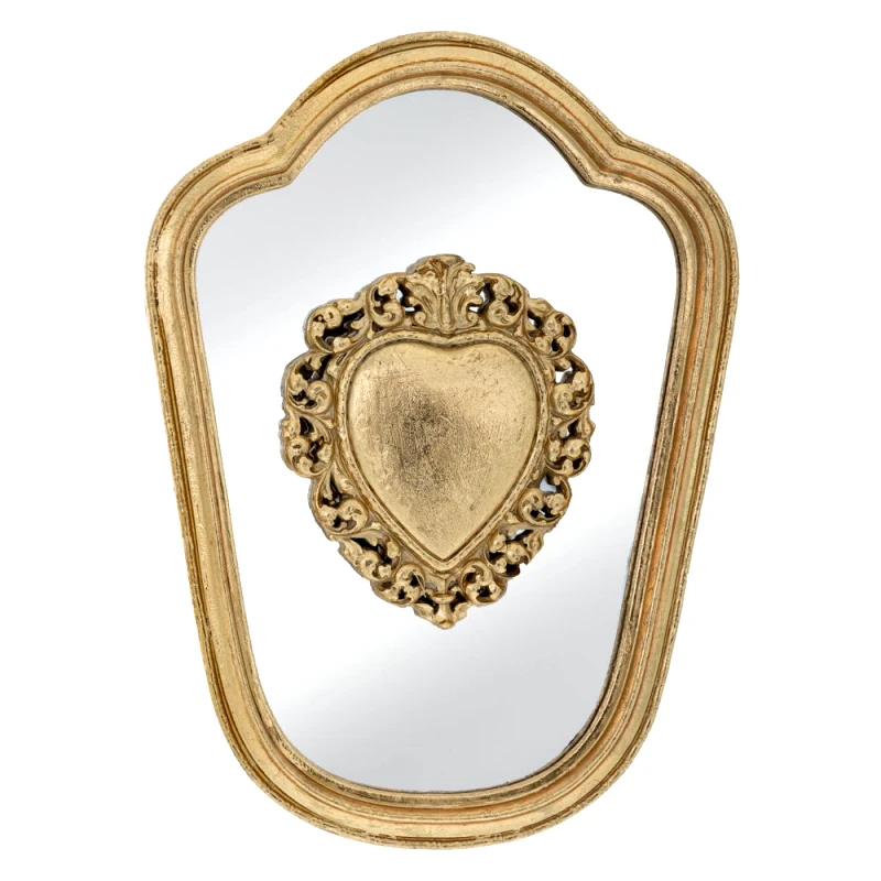 Iliadis Καθρέπτης Τοίχου Polyresin Χρυσός Καρδιά 19x2x26εκ. iliadis 89028 (Υλικό: Polyresin, Χρώμα: Χρυσό ) - Iliadis - il_89028