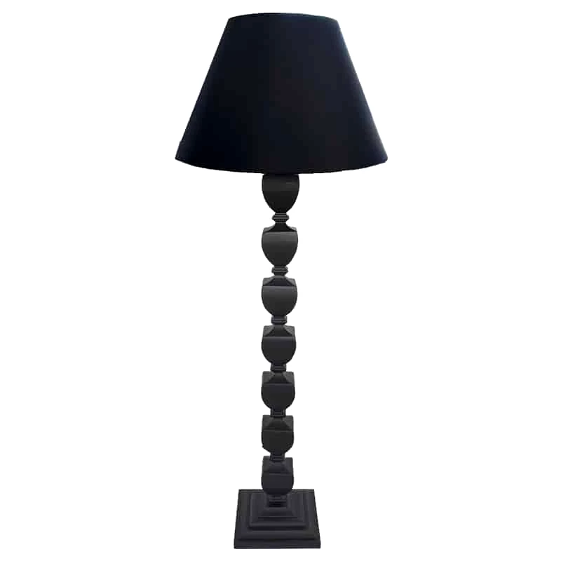 Art Et Lumiere Φωτιστικό Επιδαπέδιο Ξύλινο Μαύρο 25x25x155εκ. Art Et Lumiere 21425 (Υλικό: Ξύλο, Χρώμα: Μαύρο) - Art Et Lumiere - lumiere_21425