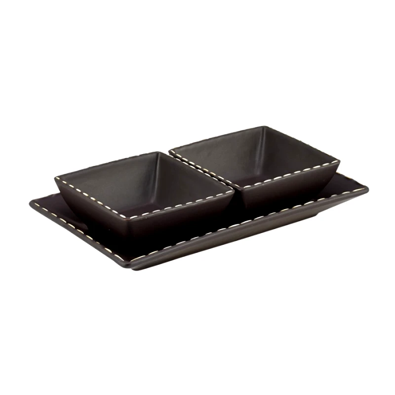 WM COLLECTION Πιατέλα Με Μπωλ Σετ 3τμχ Πορσελάνης WM Collection 29x16,7εκ. N53929/8163 (Υλικό: Πορσελάνη) - WM COLLECTION - N53929/8163