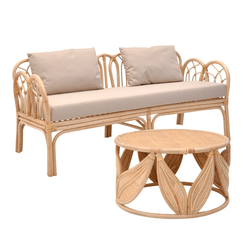 PAKO WORLD Σαλόνι Ytrone-Siderty pakoworld σετ 2τεμ rattan σε φυσική απόχρωση - PAKO WORLD - 344-000015