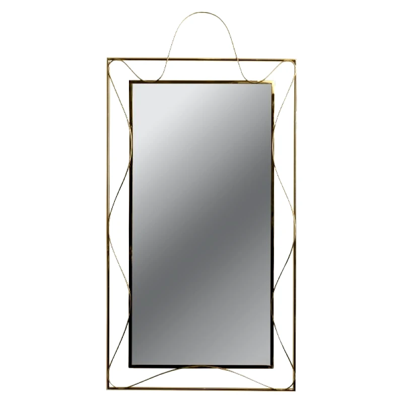 ESTHETI Καθρέπτης Τοίχου Μεταλλικός Χρυσός 60x2x120εκ. ESTHETI 811-40007 (Υλικό: Μεταλλικό, Χρώμα: Χρυσό ) - ESTHETI - 811-40007