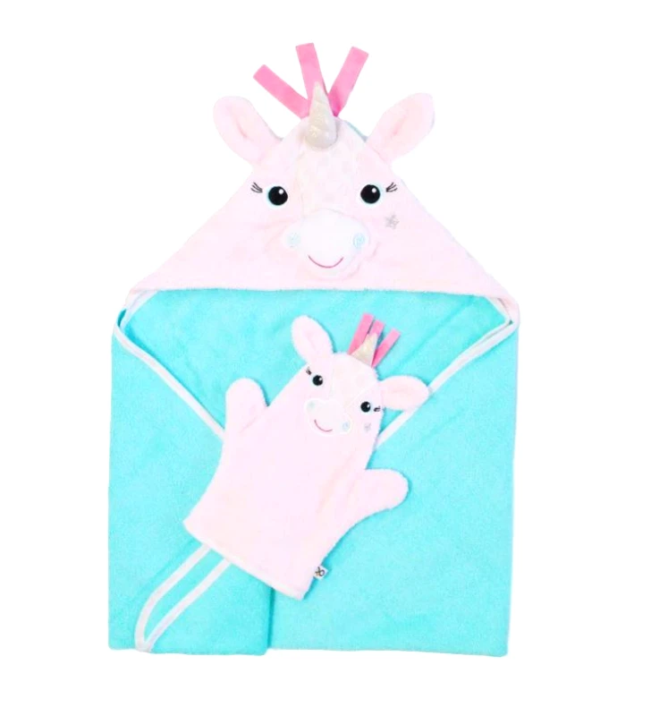 Zoocchini Κάπα Βαμβακερή 77x77εκ. Μονόκερος Zoocchini ZOO11218 (Ύφασμα: Βαμβάκι 100%, Χρώμα: Ροζ) - Zoocchini - ZOO11218