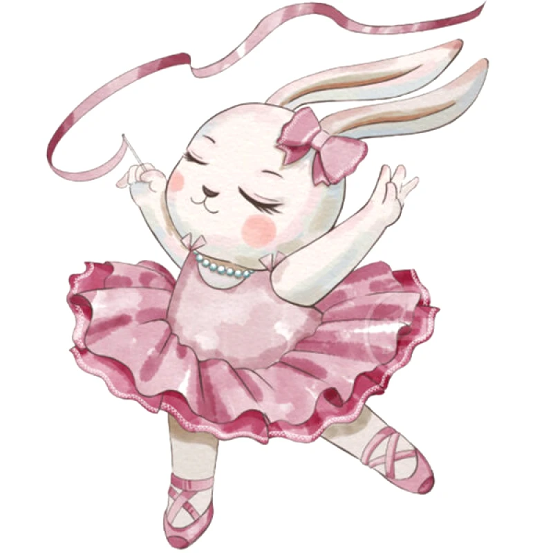 Sipo Αυτοκόλλητα Τοίχου Ballerina Bunny 61x50εκ. Sipo SIP-WS63032 - Sipo - SIP-WS63032