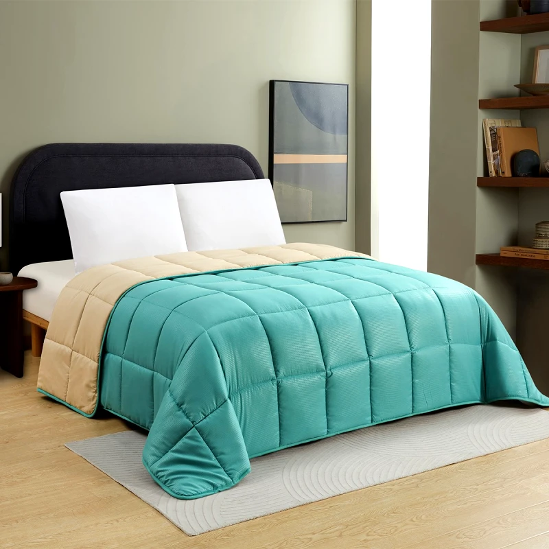 MELINEN Πάπλωμα 2 Όψεων Microfiber Υπέρδιπλο 220x240εκ. Brooklyn Petrol-Beige Melinen 20004992 (Ύφασμα: Microfiber, Χρώμα: Μπεζ, Μέγεθος: Υπέρδιπλα) - MELINEN - 20004992