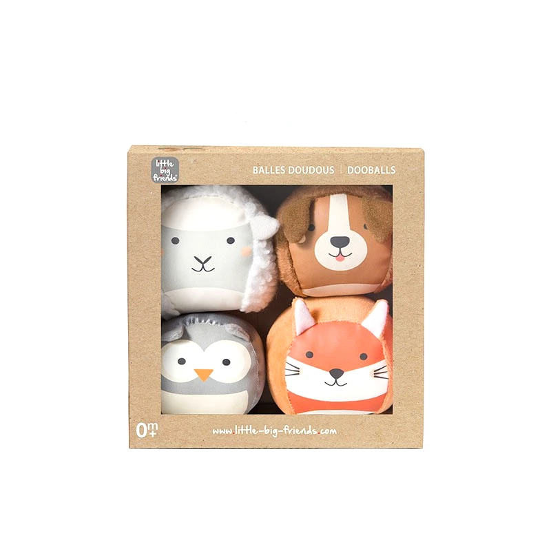 Little Big Friends Μπαλάκι Ζωάκι Σετ 4τμχ Dooballs Farm Little Big Friends BTL303495 - Little Big Friends - BTL303495