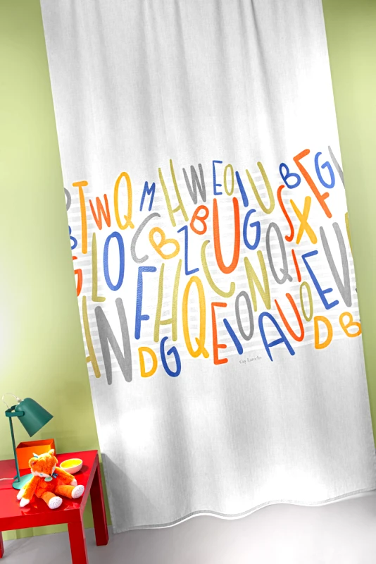 Guy Laroche Κουρτίνα Polyester Letters Multi 145x270εκ. Guy Laroche (Ύφασμα: Polyester) - Guy Laroche - 5206480665110