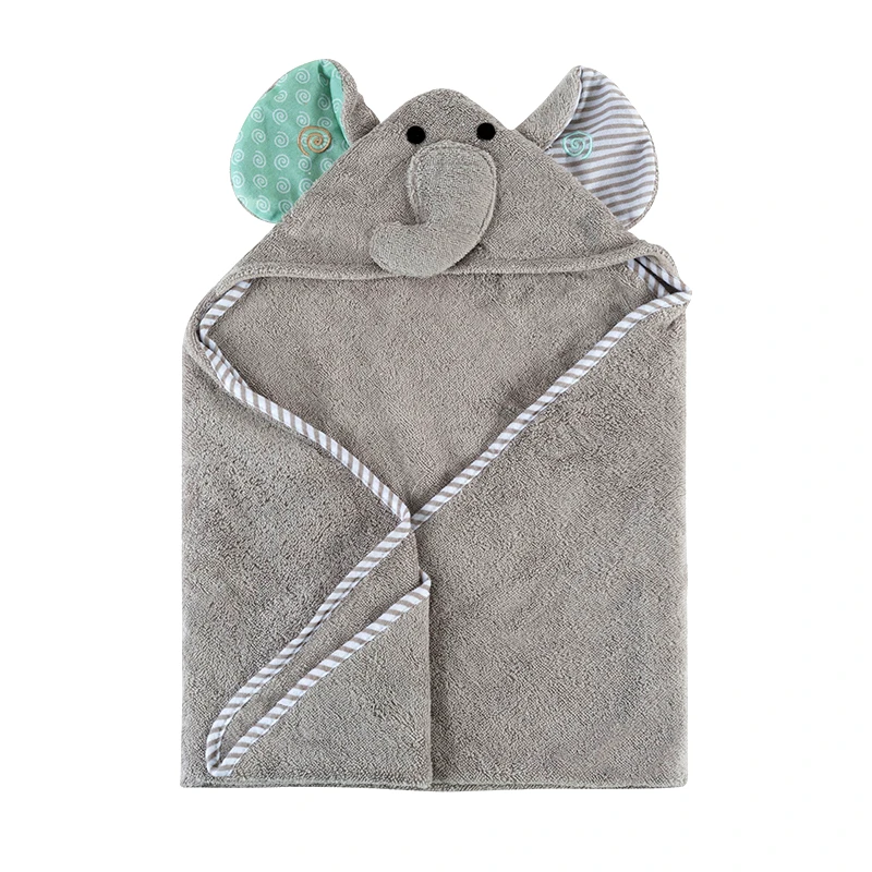 Zoocchini Κάπα Βαμβακερή 77x77εκ. Elephant Zoocchini ZOO1009 (Ύφασμα: Βαμβάκι 100%, Χρώμα: Γκρι) - Zoocchini - ZOO1009