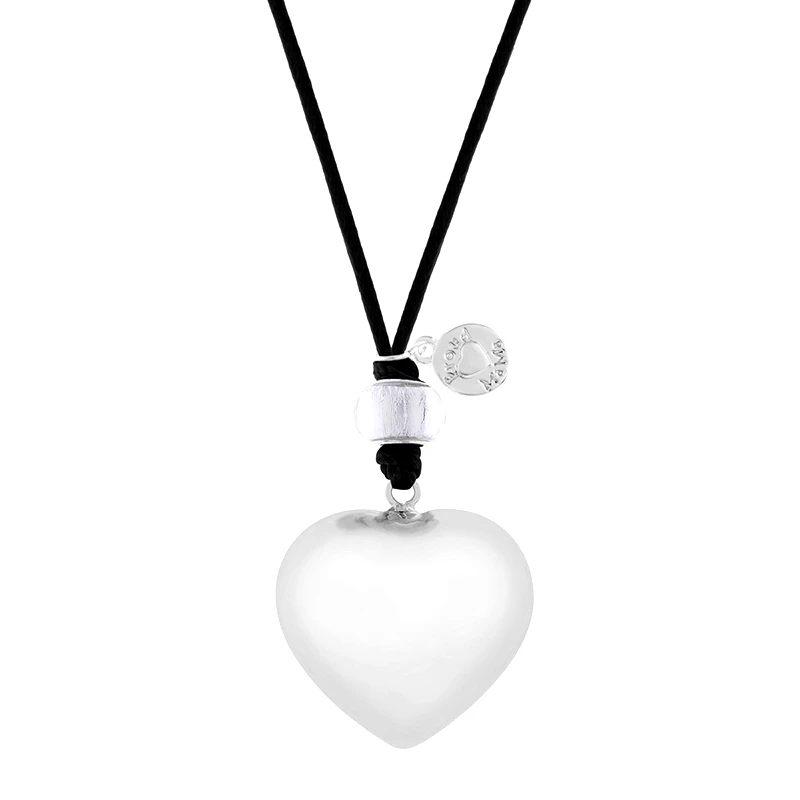 Proud mama Μενταγιόν Επάργυρο-Βαμβακερό Babybell Silver Heart Proud Mama PM-206 (Ύφασμα: Βαμβάκι 100%, Χρώμα: Ασημί , Υλικό: Επάργυρη) - Proud mama - PM-206