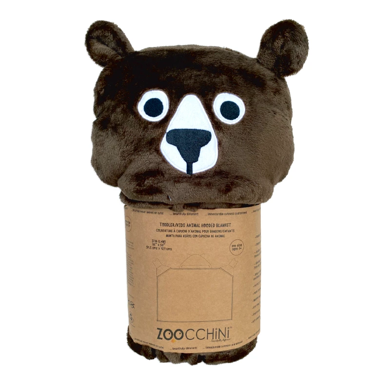 Zoocchini Κουβέρτα Κούνιας Fleece Με Κουκούλα 127x91,4εκ. Bear Zoocchini ZOO14101 (Ύφασμα: Polyester, Μέγεθος: Κούνιας) - Zoocchini - ZOO14101